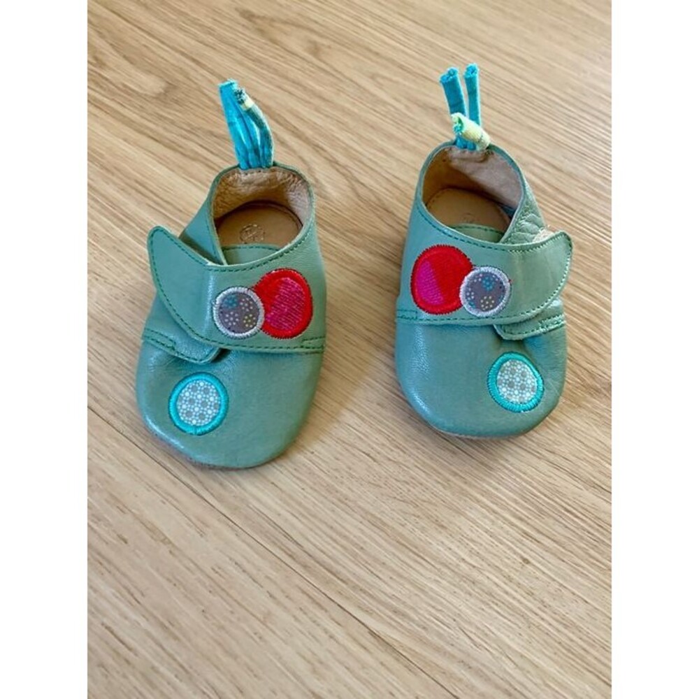 BABYBOTTE x MOULIN ROTY baby slippers shoes leather 0-6m